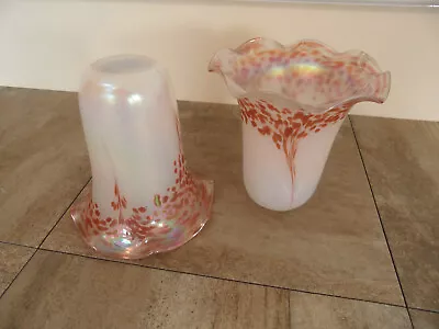 £12.99 • Buy 2 X Art Glass Bell Fluted Light Shades 