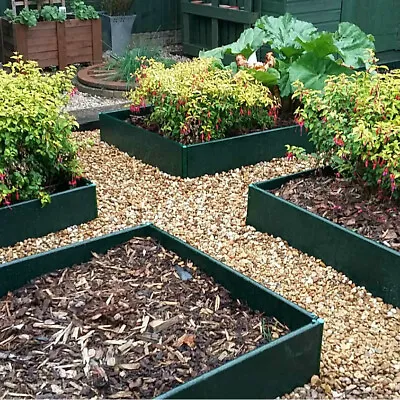 Garden Planter Recycled Plastic Green 250mm Raised Bed - 1.25m Wide X 1.25m Long • £53.98
