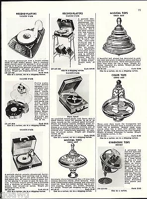 1956 ADVERT Vanity Fair Toy Record Player Mickey Mouse Ohio Art Tops Mattel • $7.49