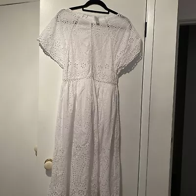 Zimmerman White Embroidered Dress - Size 3 [see Photos) • $46