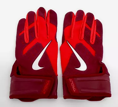 Nike Mike Trout Force Edge Batting Gloves 2.0 Men's Large Team Red/Chrome • $44.95