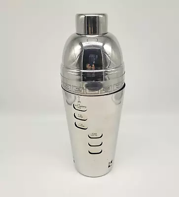 Cocktail Martini Dial-A-Drink Stainless Steel Shaker 15 Recipes • $12.95