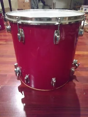 Vintage LUDWIG 16  Head Size Deep Red Cortex TOM Drum 16 X 16 • $350