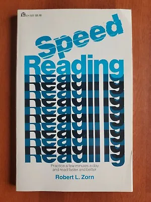 $2.50 • Buy Speed Reading By Robert L Zorn - Paperback