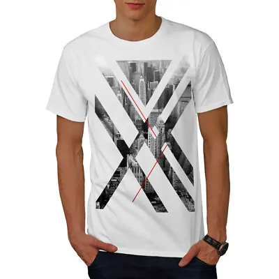 £18.99 • Buy Wellcoda City USA Abstract Mens T-shirt, Urban Graphic Design Printed Tee
