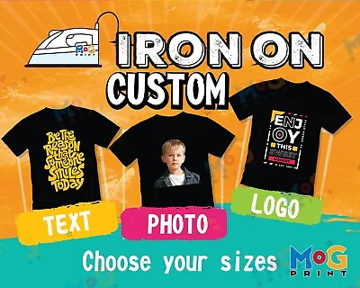 Custom Iron On Heat Transfers Personalised DIY T-shirt Ready Apply DTF Wholesale • £117.99
