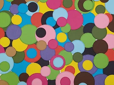 72 Die Cut Circles.  Three Different Sizes.  Mixed Colours From Card.  • £4.99