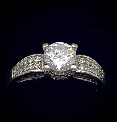 Verragio 925 Sterling Silver CZ Ring Size 9.75 • $12.95