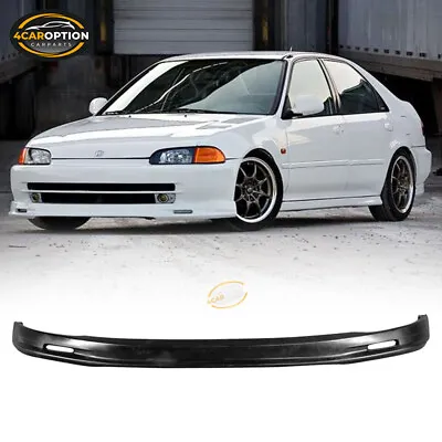 Fits 92-95 Honda Civic EG8 EG9 4Dr Front Bumper Lip Spoiler Splitter PU • $62.88