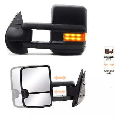 LH+RH Tow Mirrors Manual Fold For 2009-2014 Chevy Silverado/GMC Sierra 2500 3500 • $106.88