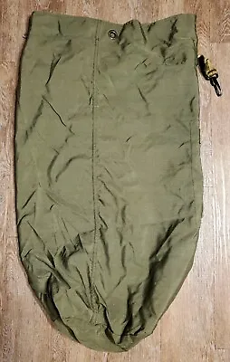 Vintage US Army Military Duffle Bag Top Loading Green Canvas Rucksack • $17.99