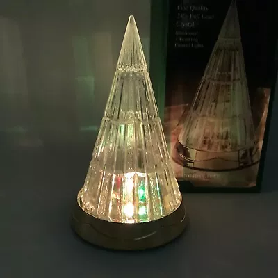 $14.99 • Buy American Crystal Collection Holiday Tree 24% Lead Crystal 3 Lights 8-1/8'' Tall