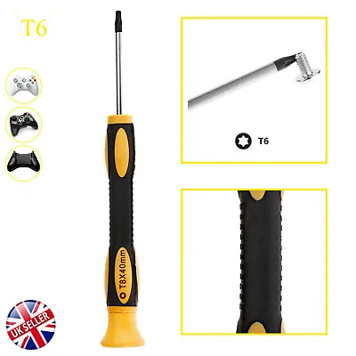 T6 Torx Star Magnetic Standard Tamperproof Screwdriver Tool To XboxOne 360 PS3/4 • £2.49