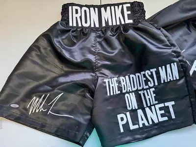 Mike Tyson Autograph Signed Boxing Trunks Custom Embroidered Tristar Certified • $67