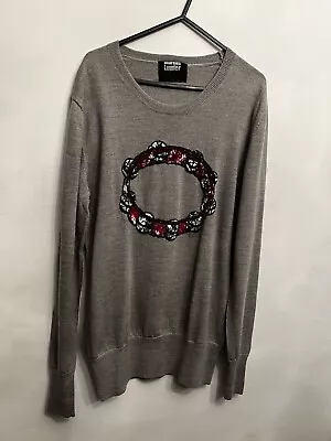 Markus Lupfer-Grey-sequin Pattern Detail Wool Pullover-Size M-Worn Twice • $94.72