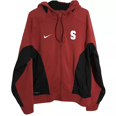 NIKE Swoosh Elite Therma-Fit Jacket Hoodie Men's Size L - Red & Black Letter S • $21.25