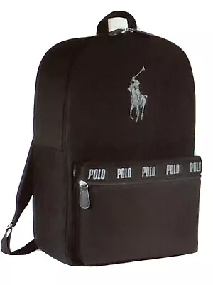 Polo Ralph Lauren Black Logo Backpack NEW • $49.99