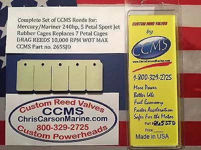 CCMS Mercury/Mariner Drag Outboard Reed 240hp. 5 Petal Rubber Cages PN.265SJD • $135