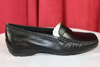 Daniel Hechter Womens Leather Upper Leather Lining Shoes Loafer In Black Size 8 • £70.79