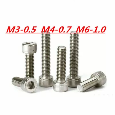 M3 M4 M5 M6 304 Stainless Steel Allen Hex Socket Cap Head Screws Bolts DIN912 • $9.69