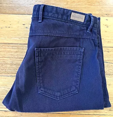 Massimo Dutti Men’s Navy Blue Textured Pants Sz W34 Euro 44 Slim Fit • $49.99