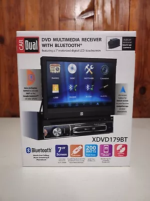 DUAL 7  DVD Bluetooth Multimedia Receiver Single DIN Motorized LCD Display - NEW • $89.60