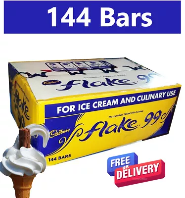 Bulk Box Of 144 Cadbury Flake 99 Bars 1.2Kg Ice Cream  Trifle Etc • £23.95