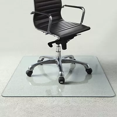 Glass Chair Mat Tempered Glass Floor Mat For Office Carpet Tiles Hardwood • $291.50