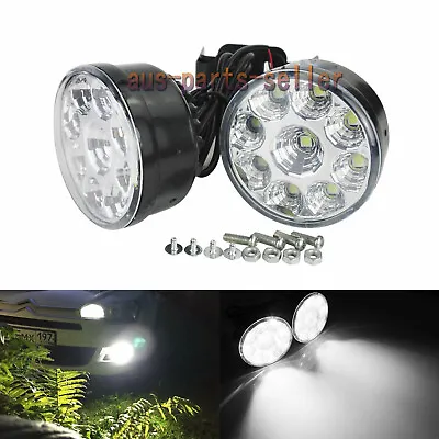 2pcs White 9 LED Round Daytime Running Light DRL Car Fog Day Driving Lamp 12V • $11.86