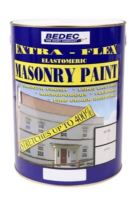 Bedec Extra Flex Masonry Paint - All Colours - 5 Litre • £59.43