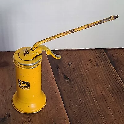 Vintage John Deere Jd Eagle Brand Oil Can Oiler 2 Leg Deer Yellow • $27.40