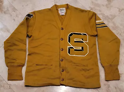 Rare Early 1900's Whiting VARSITY SWEATER-CHENILLE Letter S-GOLF-LOS ANGELES CA • $87.49