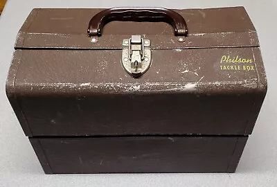 Vintage Philson Metal Fishing Tackle Box With Fold Out Trays 12 X10 X7  • $24.99