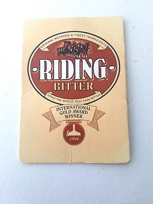 Vintage MANSFIELD BREWERY - Riding Bitter Cat No'133 Beer Mat Coaster • £1.95