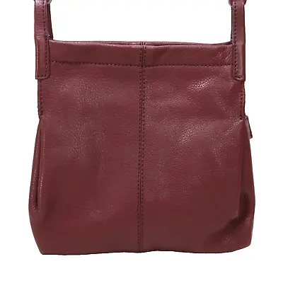 J Jill Crossbody Handbag Women S Cranberry Red Leather Purse Shoulder Bag Lined • $28.95
