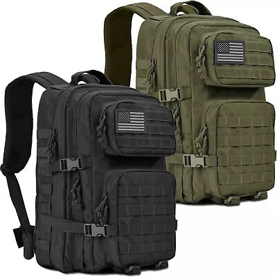 Military Tactical Backpack – Large Army Assault 3 Day Molle Bug Out Bag Rucksack • $35.99