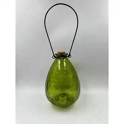 Vintage Fly Insect Green Glass Catcher.  • $45