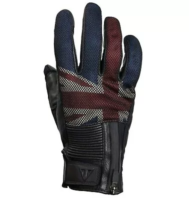 GENUINE Triumph Motorcycles Union Flag Mesh Leather Gloves NEW • $87.12