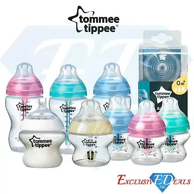 Tommee Tippee Advanced Anti-Colic Bottles & Teats Slow Release 0 - 3+ Months NEW • £7.95