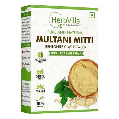 Natural Multani Mitti Powder For Face Pack Fuller's Earth Free Shipping • $19.99