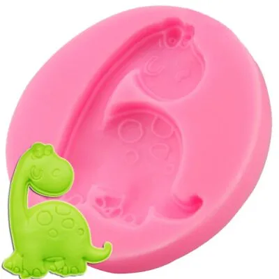 3D DINOSAUR Silicone Fondant Cake Topper Mold Mould Chocolate Sugarcraft Baking • £3.67