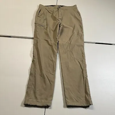 Gerry Venture Fleece Lined Brown Pant Mens 34x32 Pocket Comfort • $22.39