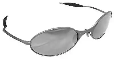 Oakley Sunglasses E-Wire Metal Frame Matte Silver Mirror Lens Unisex Used • $332.75