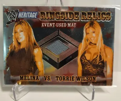2006 Topps Heritage WWE Ringside Relics Melina Vs. Torrie Wilson • $5