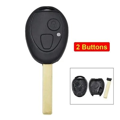 2 Buttton Remote Key Shell For BMW Mini Cooper S R50 R53 Uncut Blade Blank Case • $10.88