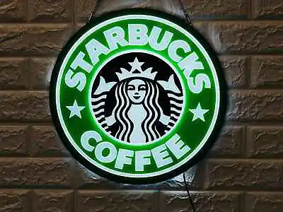 $117.99 • Buy New Starbucks Coffee 3D LED Neon Light Sign 16  Beer Bar Lamp Display Wall Decor
