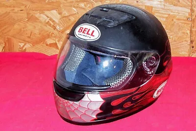 Size Large Bell Sprint Snell M2005 Motorcycle Helmet Black Spiderman Full Face L • $59.95