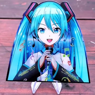 Hatsune Miku Waifu Anime 3D Lenticular Motion Car Sticker Decal Peeker • $10.99