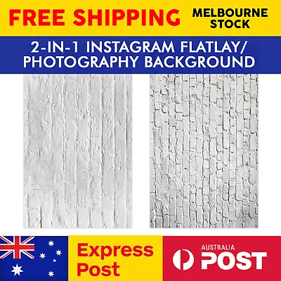 Instagram Photography Flatlay Backdrop Background Design - White Bricks • $39