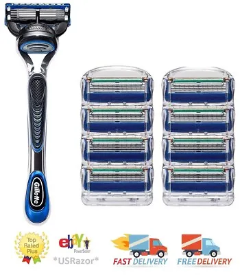 8 Gillette Fusion Razor Blades Refill Cartridges Proglide Shaver Handle Made USA • $26.99